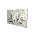 Begin Home Decor 20 x 30 in. Three White Horses Running-Print on Canvas 2080-2030-AN7